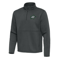 NHL Silver Dallas Stars Antigua Twist Quarter-Zip Pullover Jacket