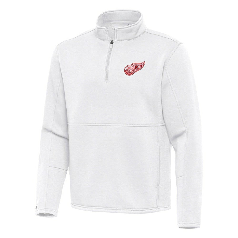 NHL White Detroit Red Wings Antigua Twist Quarter-Zip Pullover Jacket
