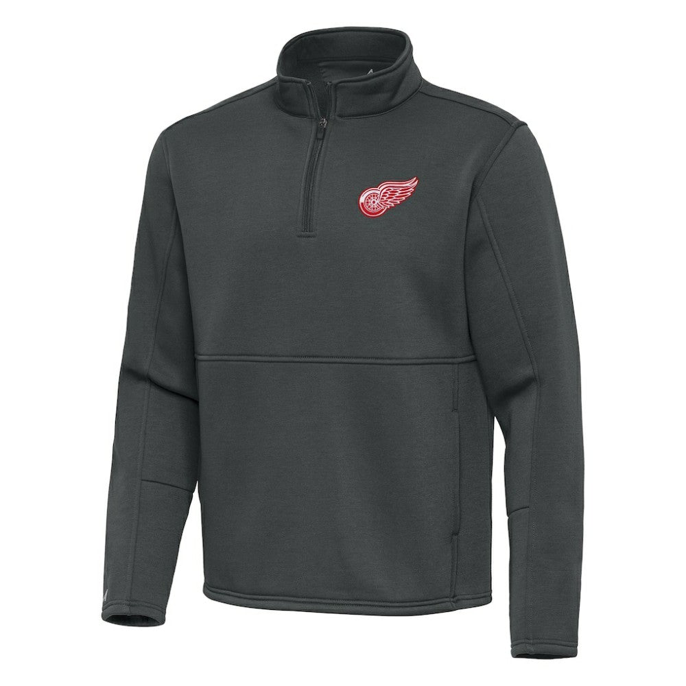 NHL Pewter Detroit Red Wings Antigua Twist Quarter-Zip Pullover Jacket