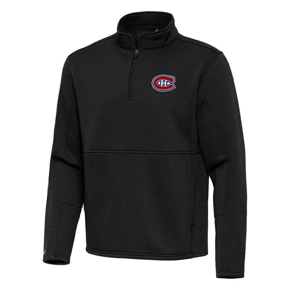 NHL Black Montreal Canadiens Antigua Twist Quarter-Zip Pullover Jacket