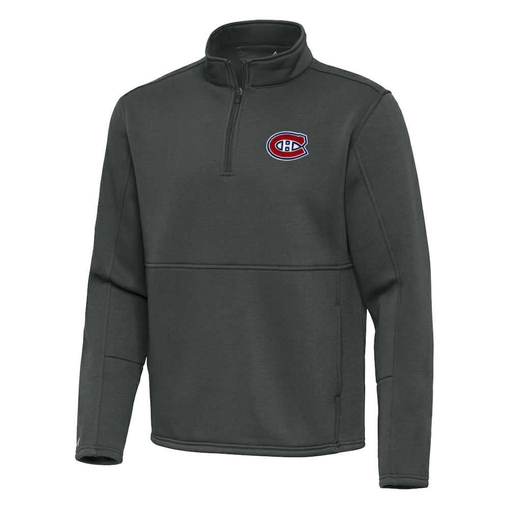 NHL Pewter Montreal Canadiens Antigua Twist Quarter-Zip Pullover Jacket