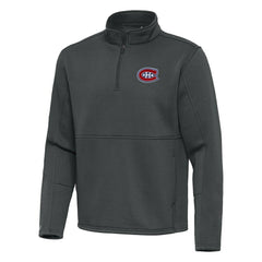 NHL Pewter Montreal Canadiens Antigua Twist Quarter-Zip Pullover Jacket