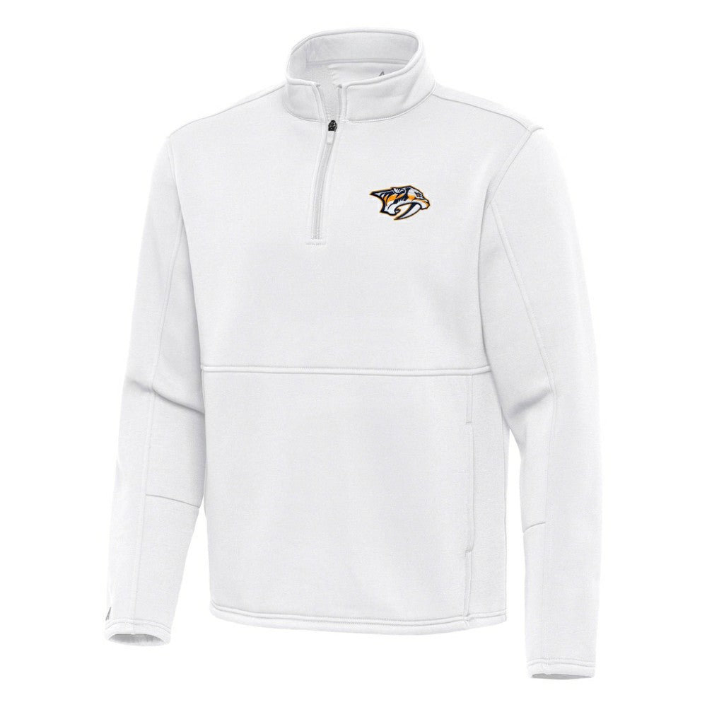NHL White Nashville Predators Antigua Twist Quarter-Zip Pullover Jacket