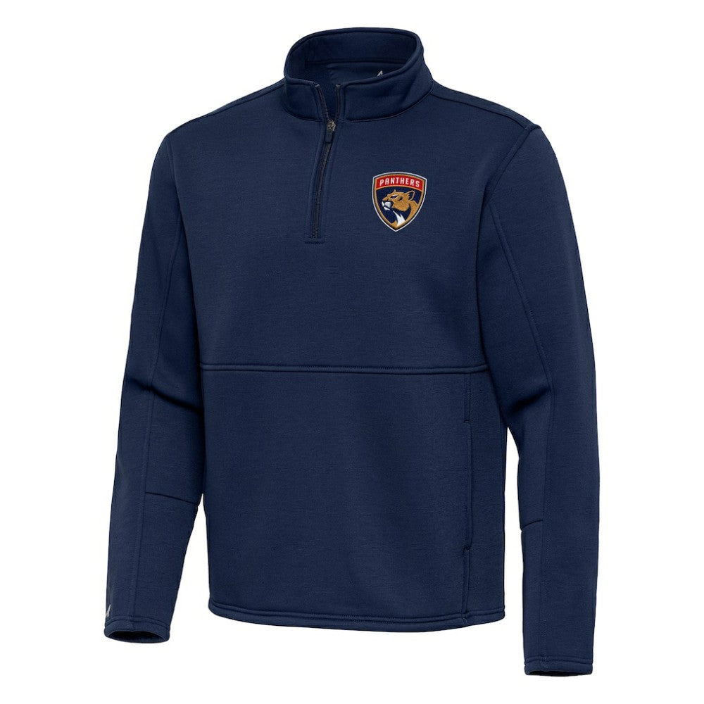 NHL Navy Florida Panthers Antigua Twist Quarter-Zip Pullover Jacket