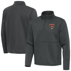NHL Pewter Florida Panthers Antigua Twist Quarter-Zip Pullover Jacket
