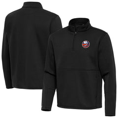 NHL Black New York Islanders Antigua Twist Quarter-Zip Pullover Jacket