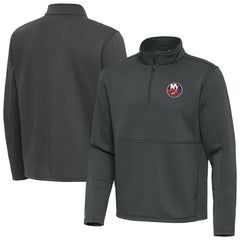 NHL Pewter New York Islanders Antigua Twist Quarter-Zip Pullover Jacket