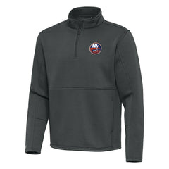 NHL Pewter New York Islanders Antigua Twist Quarter-Zip Pullover Jacket