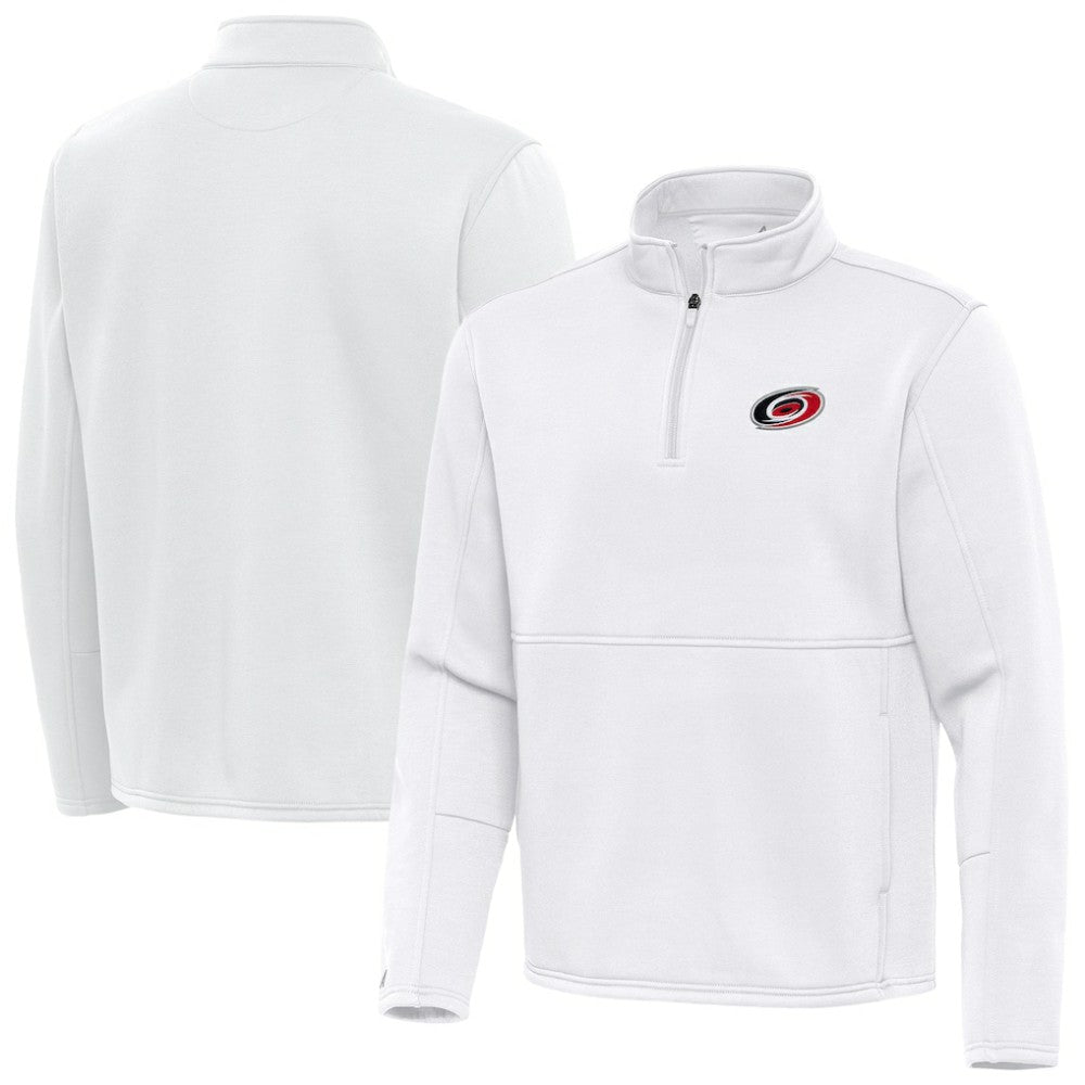 NHL White Carolina Hurricanes Antigua Twist Quarter-Zip Pullover Jacket