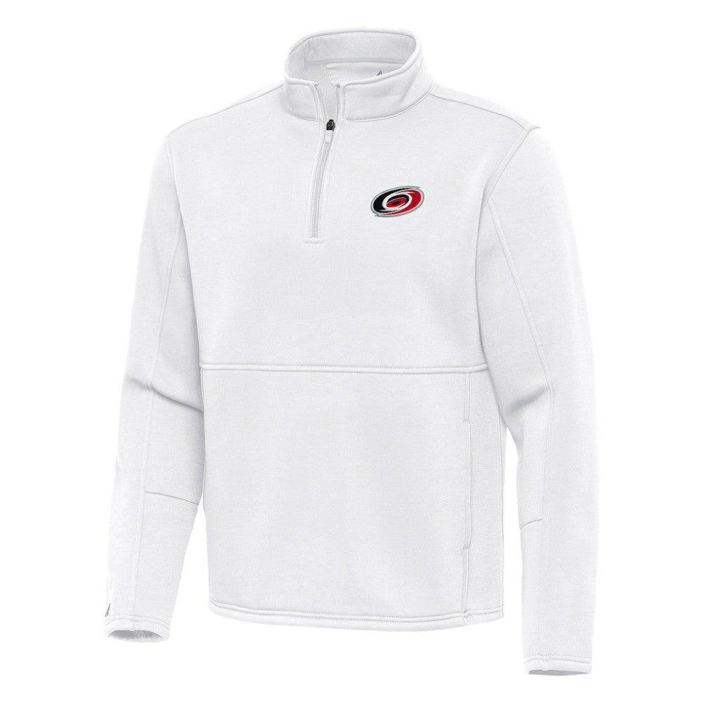 NHL White Carolina Hurricanes Antigua Twist Quarter-Zip Pullover Jacket