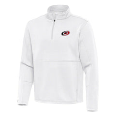 NHL White Carolina Hurricanes Antigua Twist Quarter-Zip Pullover Jacket
