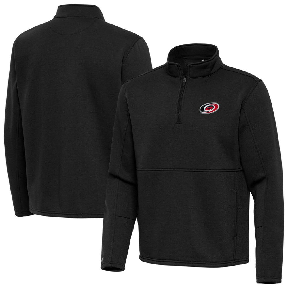 NHL Black Carolina Hurricanes Antigua Twist Quarter-Zip Pullover Jacket