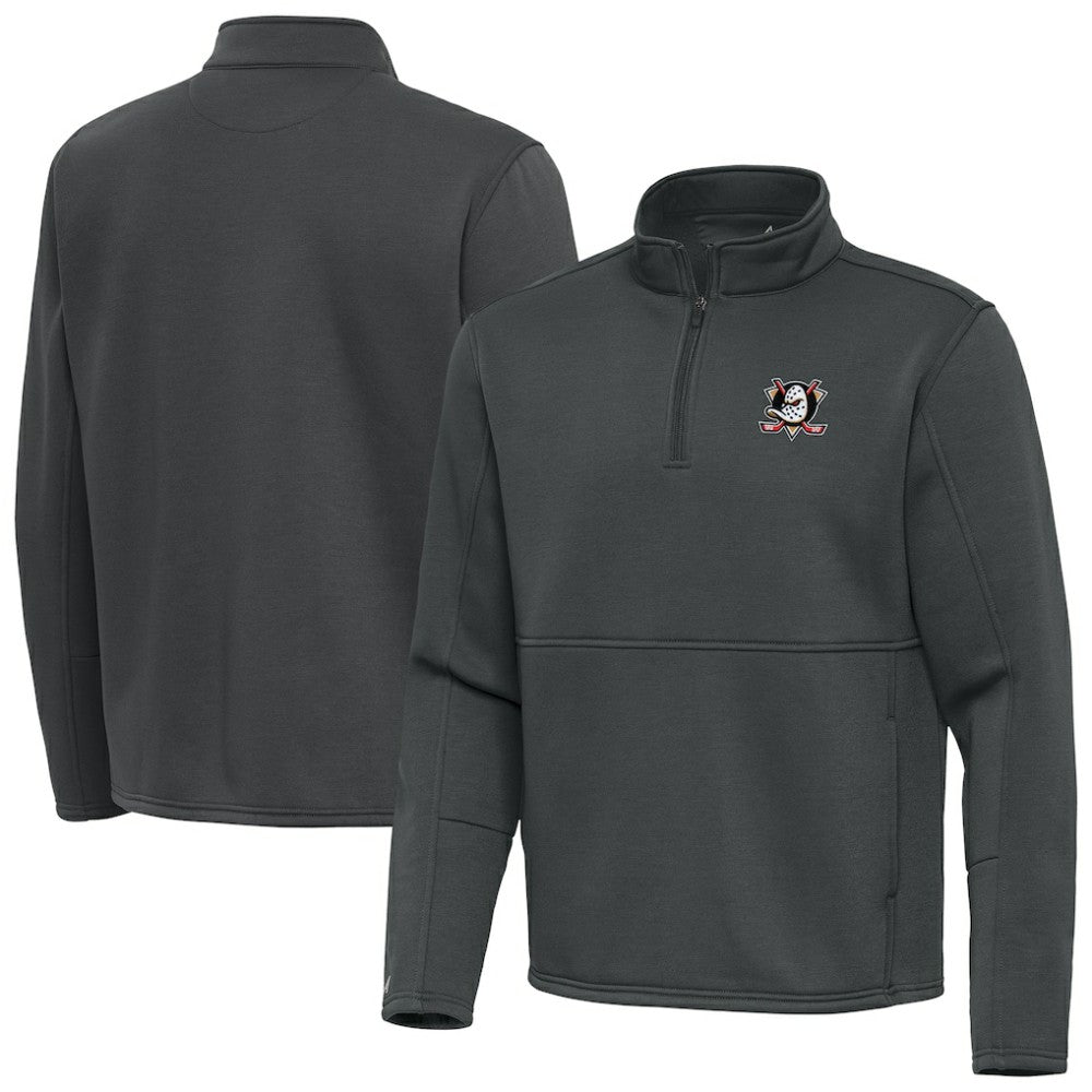 NHL Silver Anaheim Ducks Antigua Twist Quarter-Zip Pullover Jacket
