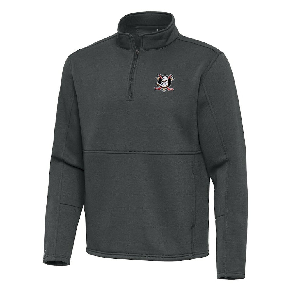 NHL Silver Anaheim Ducks Antigua Twist Quarter-Zip Pullover Jacket