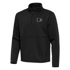 NHL Black Philadelphia Flyers Antigua Twist Quarter-Zip Pullover Jacket
