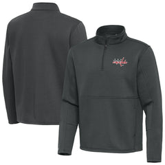 NHL Pewter Washington Capitals Antigua Twist Quarter-Zip Pullover Jacket