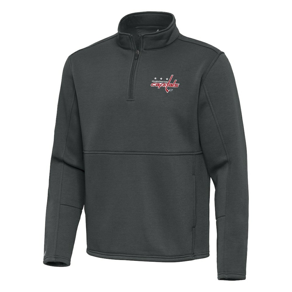 NHL Pewter Washington Capitals Antigua Twist Quarter-Zip Pullover Jacket