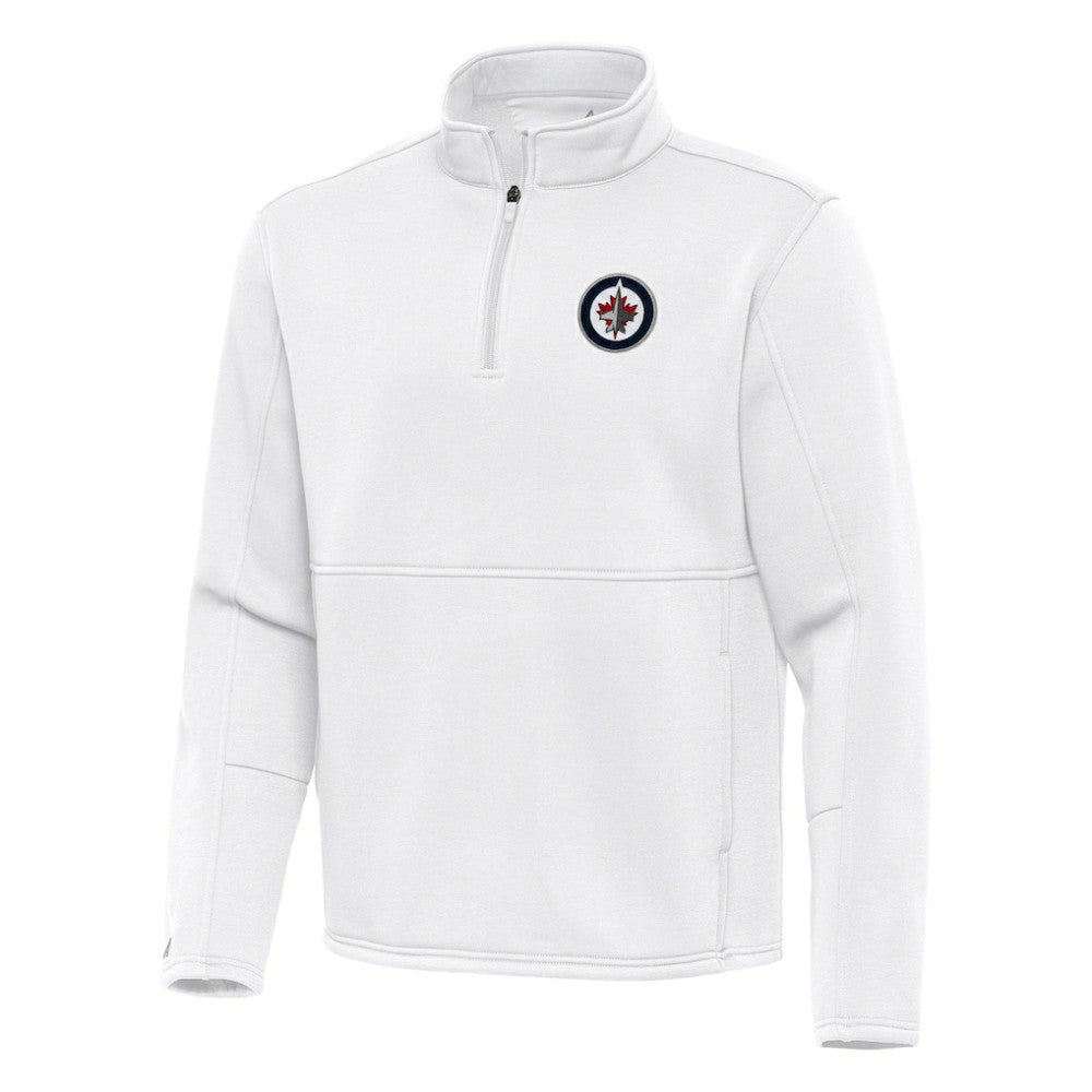 NHL White Winnipeg Jets Antigua Twist Quarter-Zip Pullover Jacket