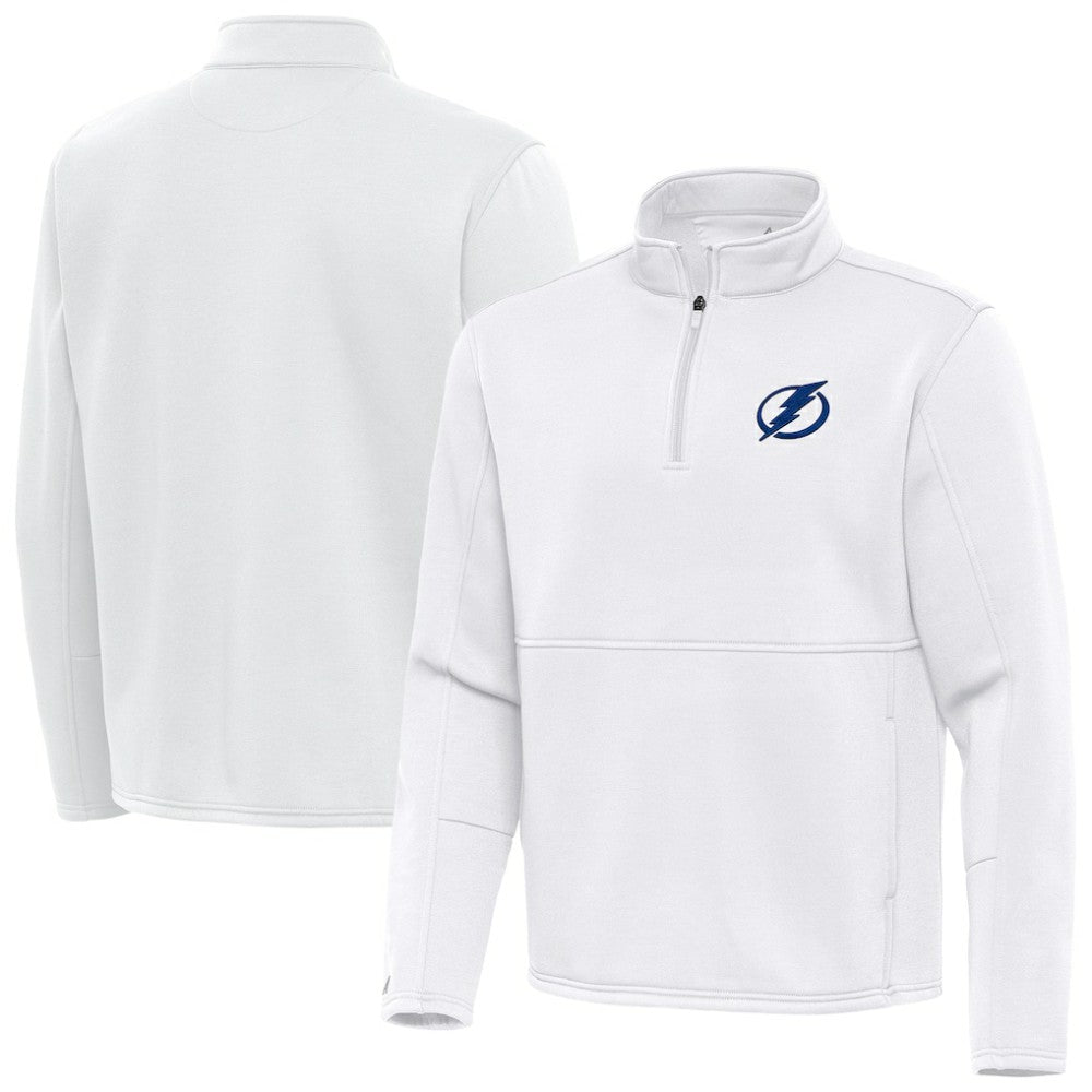 NHL White Tampa Bay Lightning Antigua Twist Quarter-Zip Pullover Jacket