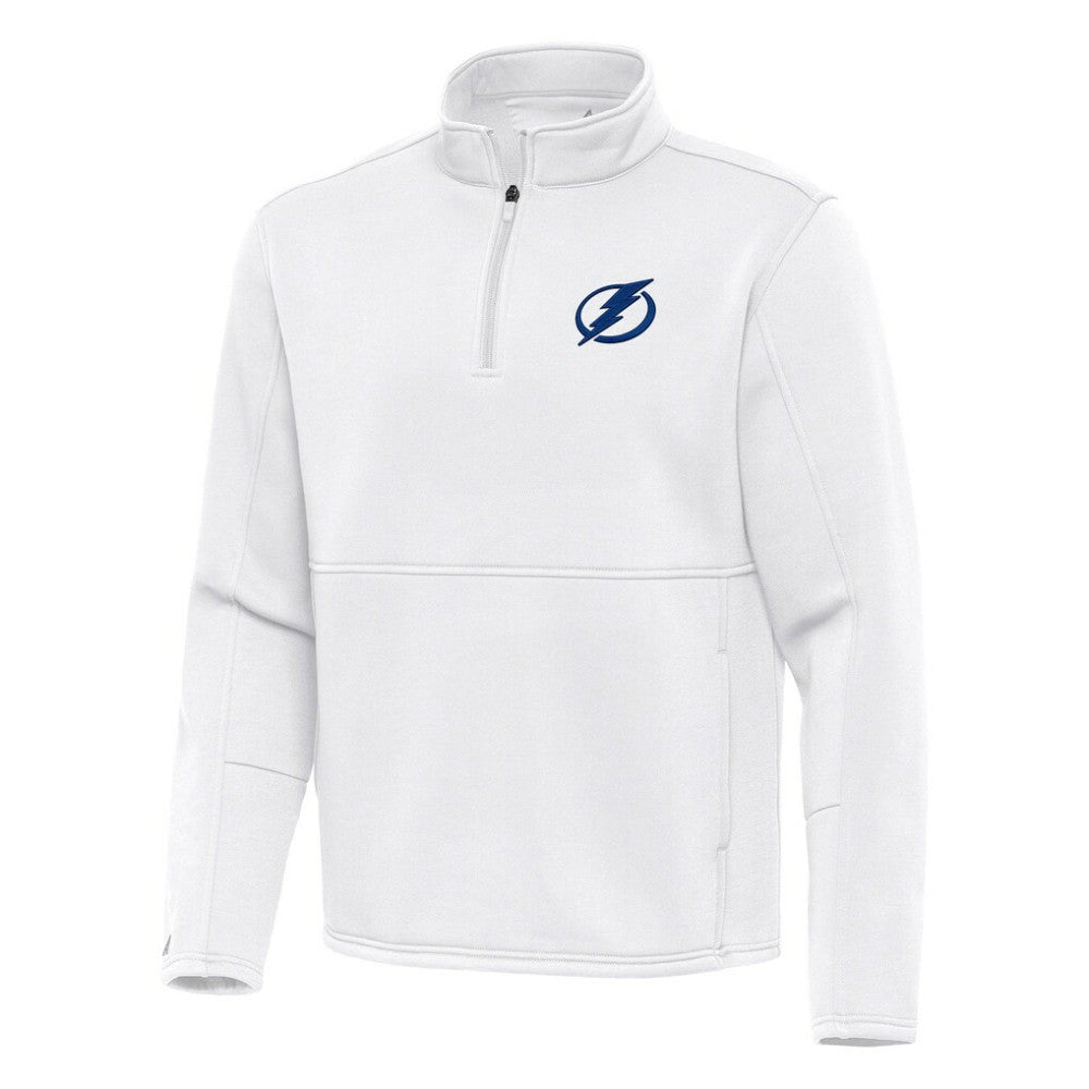 NHL White Tampa Bay Lightning Antigua Twist Quarter-Zip Pullover Jacket