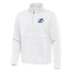 NHL White Tampa Bay Lightning Antigua Twist Quarter-Zip Pullover Jacket