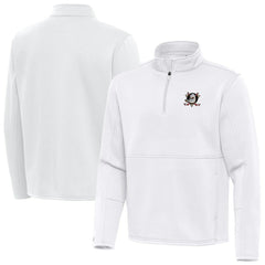 NHL White Anaheim Ducks Antigua Twist Quarter-Zip Pullover Jacket
