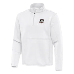 NHL White Anaheim Ducks Antigua Twist Quarter-Zip Pullover Jacket