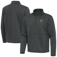 NHL Pewter Vegas Golden Knights Antigua Twist Quarter-Zip Pullover Jacket