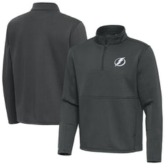NHL Pewter Tampa Bay Lightning Antigua Twist Quarter-Zip Pullover Jacket