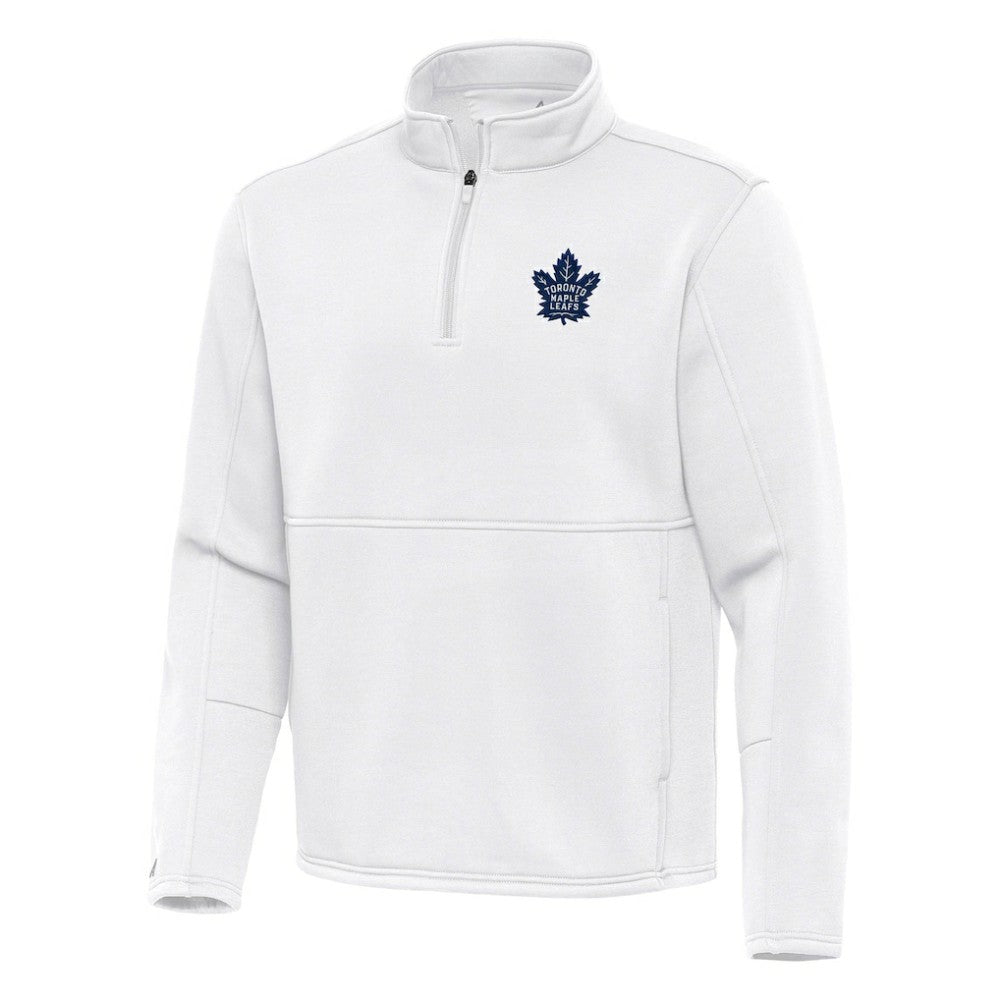 NHL White Toronto Maple Leafs Antigua Twist Quarter-Zip Pullover Jacket