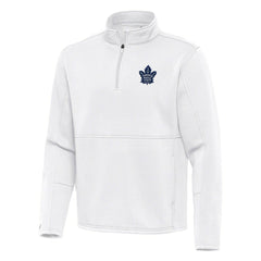 NHL White Toronto Maple Leafs Antigua Twist Quarter-Zip Pullover Jacket