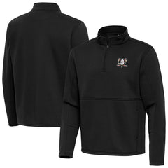 NHL Black Anaheim Ducks Antigua Twist Quarter-Zip Pullover Jacket