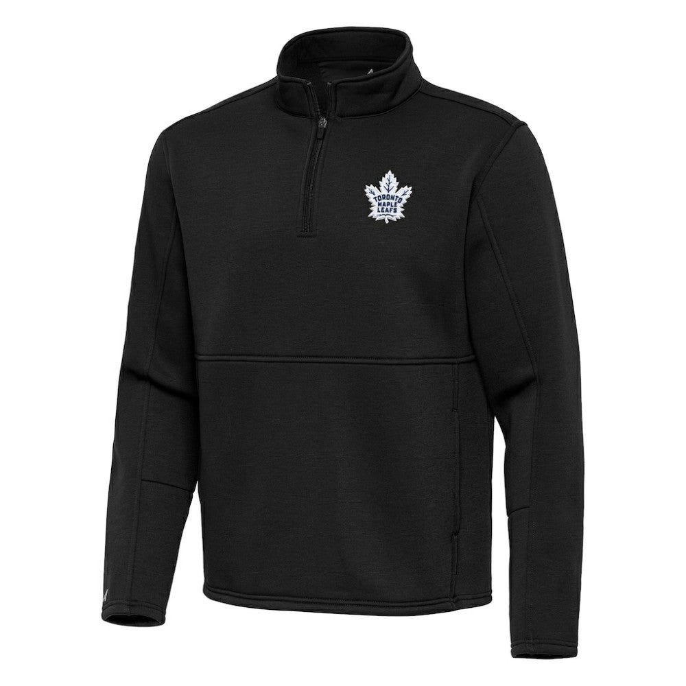 NHL Black Toronto Maple Leafs Antigua Twist Quarter-Zip Pullover Jacket