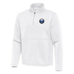 NHL White Buffalo Sabres Antigua Twist Quarter-Zip Pullover Jacket