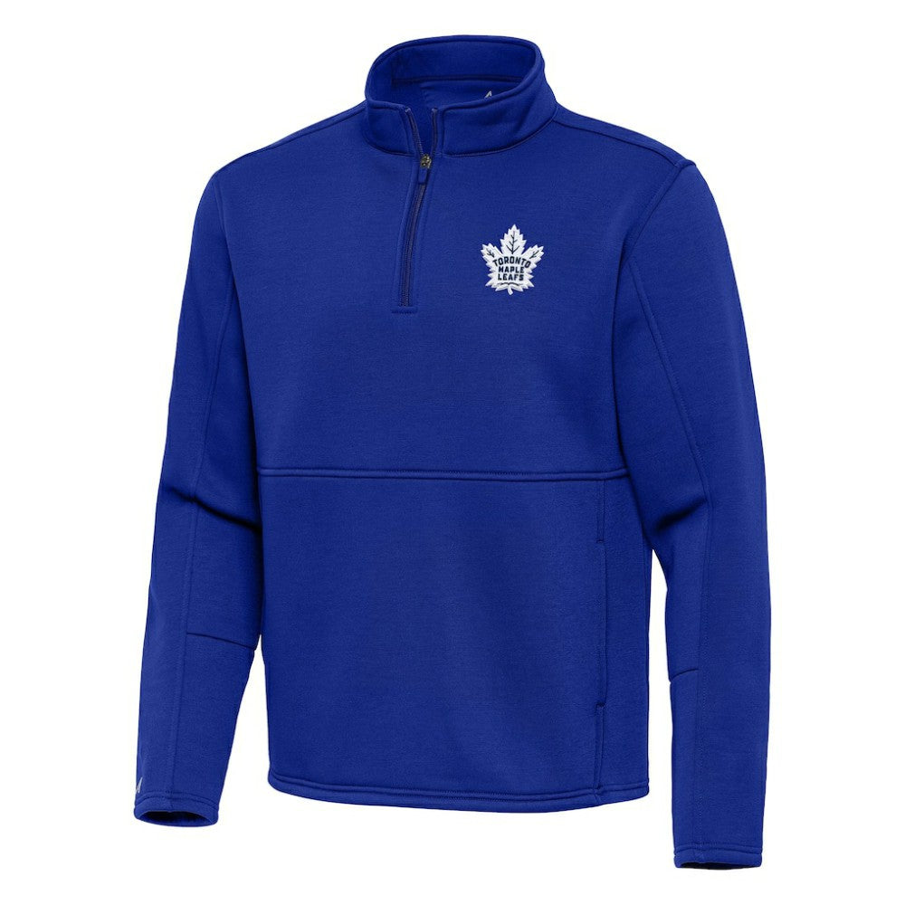 NHL Blue Toronto Maple Leafs Antigua Twist Quarter-Zip Pullover Jacket