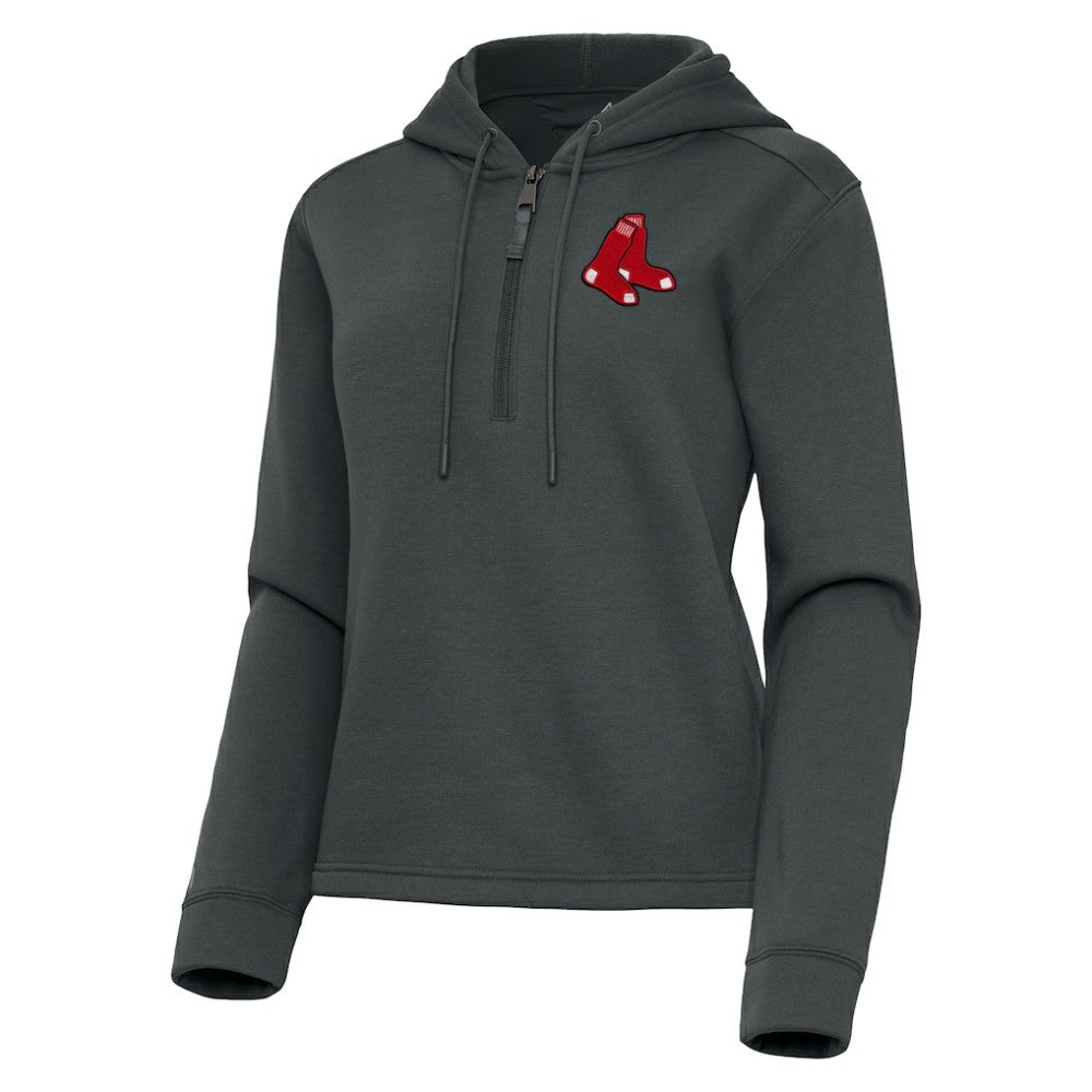 MLB Boston Red Sox Antigua Women's Contemporary Quarter-Zip Hoodie