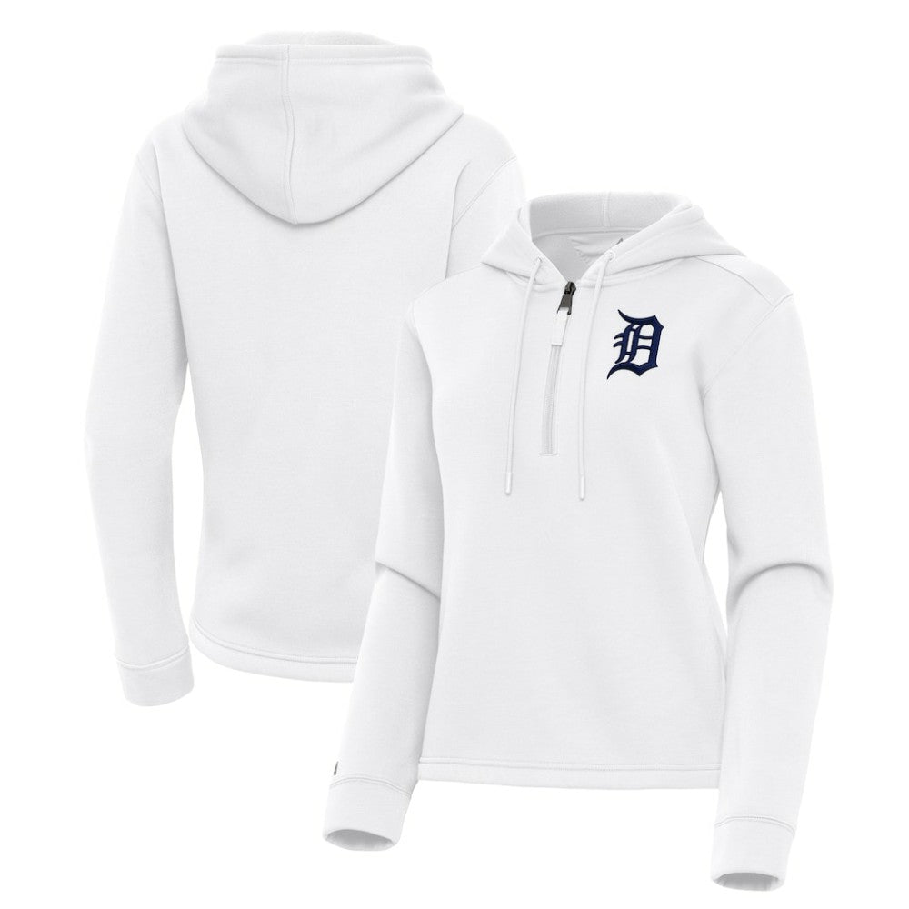 MLB Detroit Tigers Antigua Women's Contemporary Quarter-Zip Hoodie