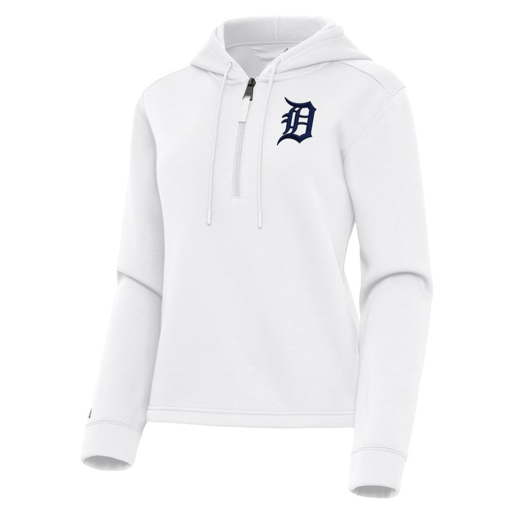MLB Detroit Tigers Antigua Women's Contemporary Quarter-Zip Hoodie