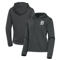MLB Detroit Tigers Antigua Women's Contemporary Quarter-Zip Hoodie