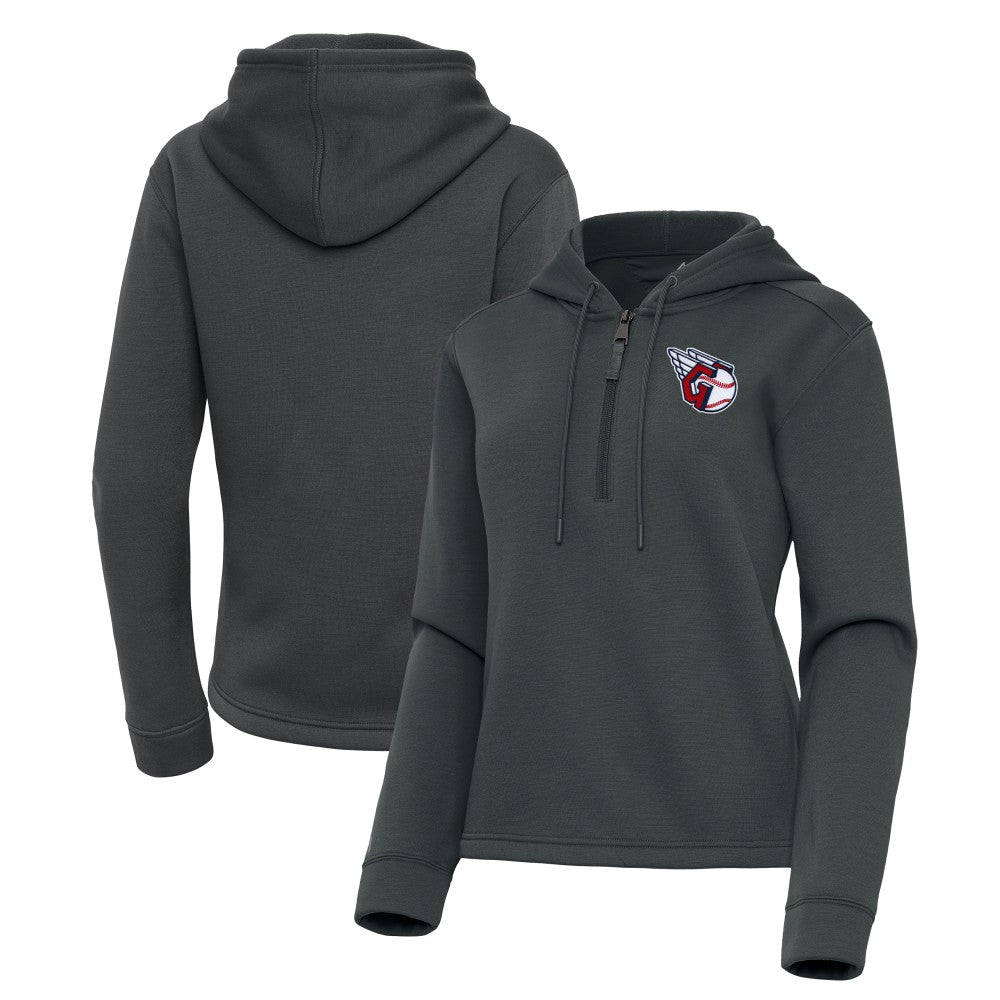 MLB Cleveland Guardians Antigua Women's Contemporary Quarter-Zip Hoodie