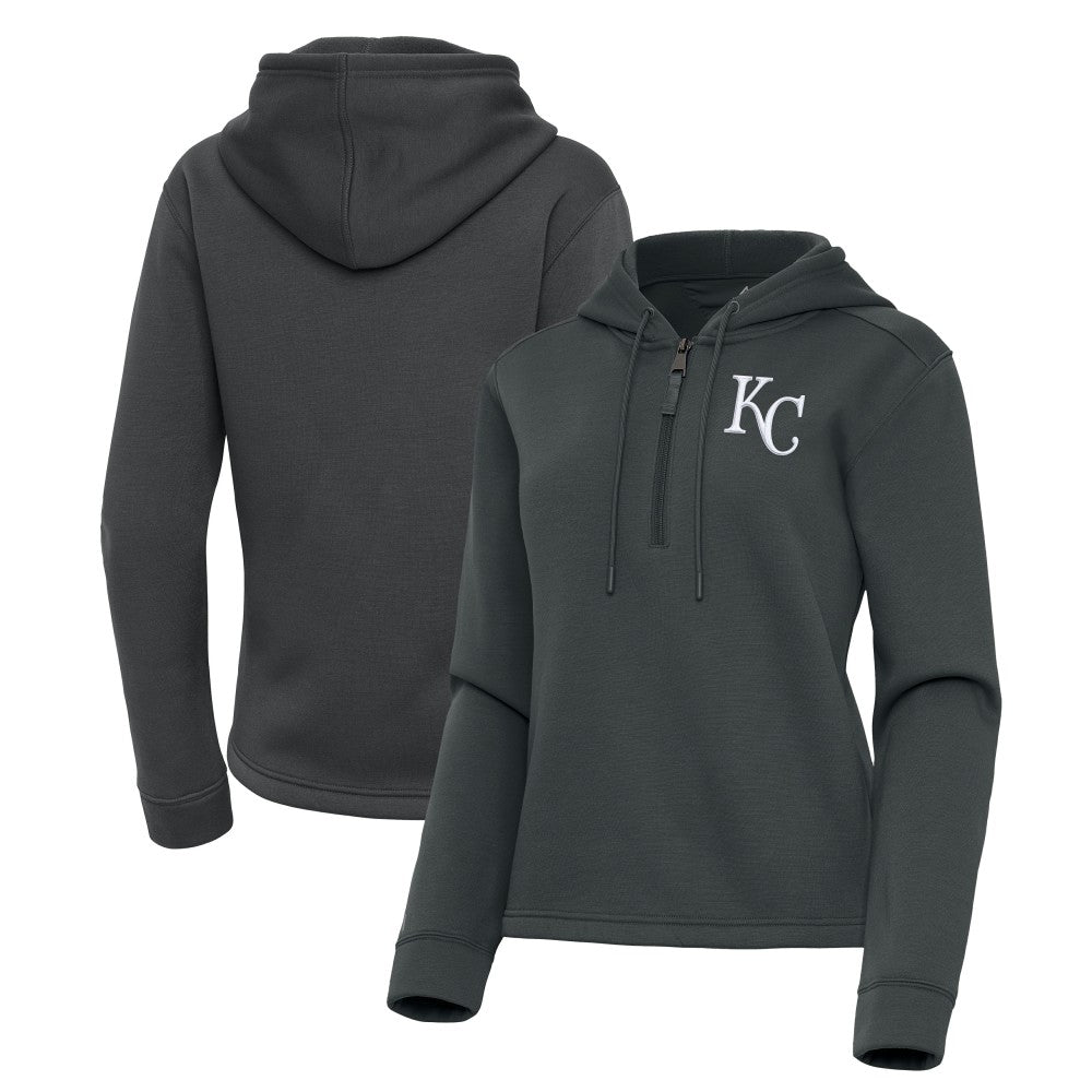 MLB Kansas City Royals Antigua Women's Contemporary Quarter-Zip Hoodie