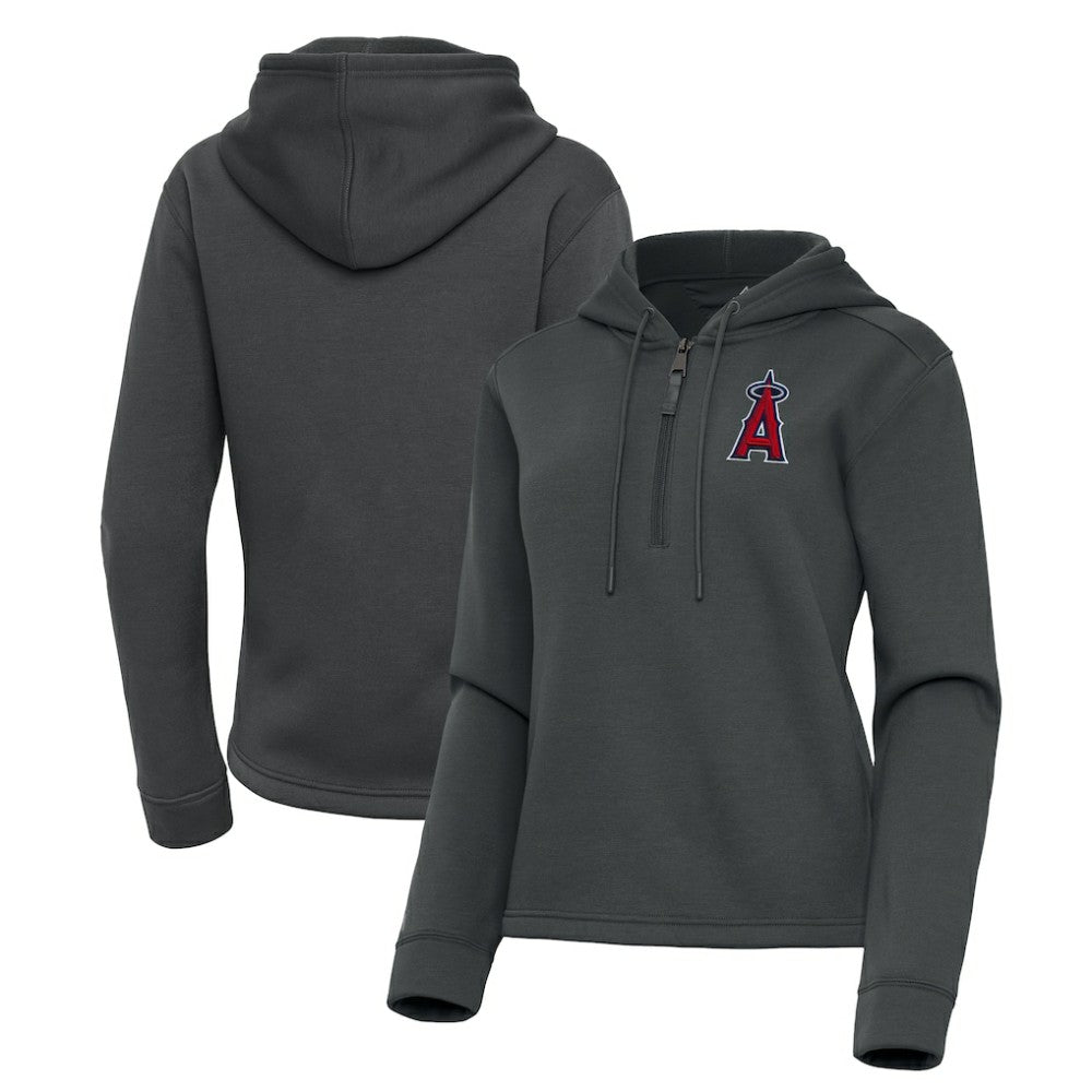 MLB Los Angeles Angels Antigua Women's Contemporary Quarter-Zip Hoodie