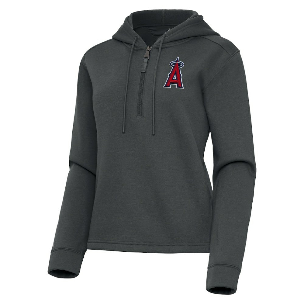 MLB Los Angeles Angels Antigua Women's Contemporary Quarter-Zip Hoodie