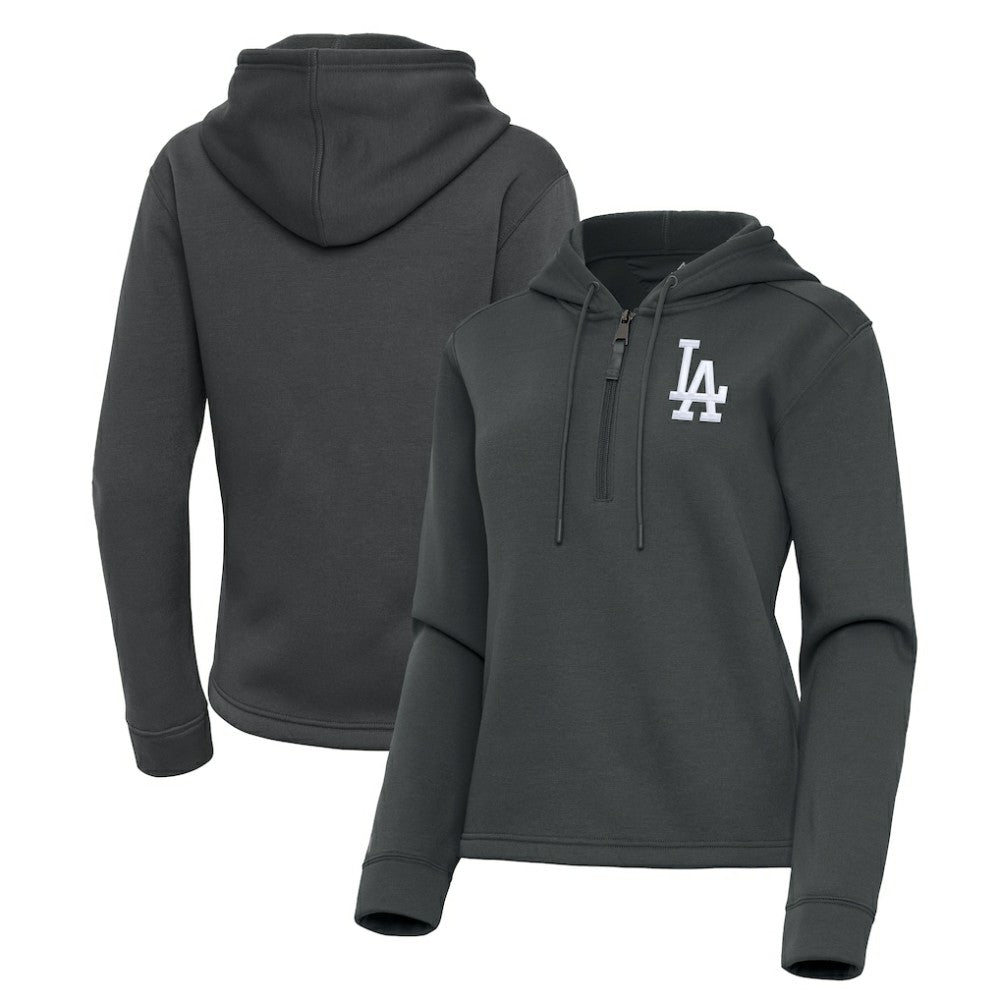 MLB Los Angeles Dodgers Antigua Women's Contemporary Quarter-Zip Hoodie