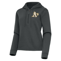MLB Athletics Antigua Women's Contemporary Quarter-Zip Hoodie