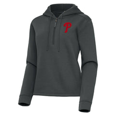 MLB Philadelphia Phillies Antigua Women's Contemporary Quarter-Zip Hoodie