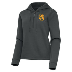 MLB San Diego Padres Antigua Women's Contemporary Quarter-Zip Hoodie