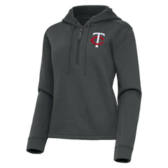 MLB Minnesota Twins Antigua Women's Contemporary Quarter-Zip Hoodie