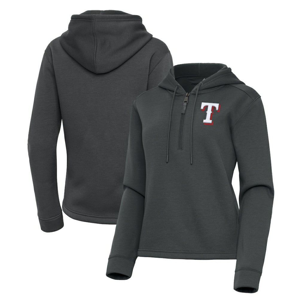 MLB Texas Rangers Antigua Women's Contemporary Quarter-Zip Hoodie
