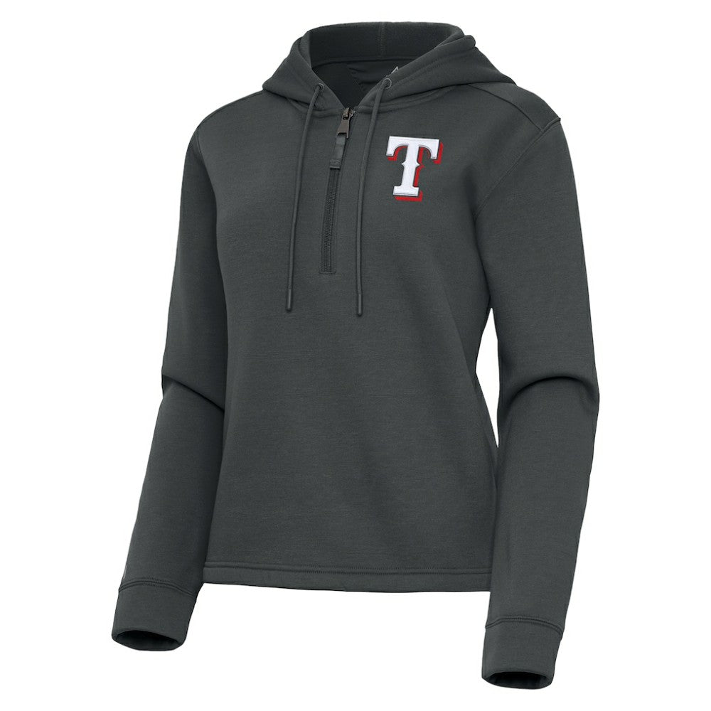 MLB Texas Rangers Antigua Women's Contemporary Quarter-Zip Hoodie